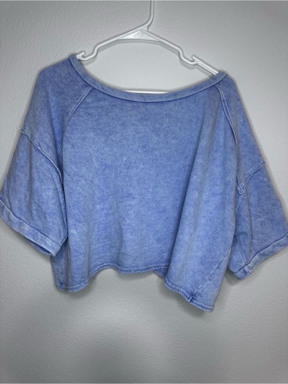 Women's Blue crop top sweatshirt “